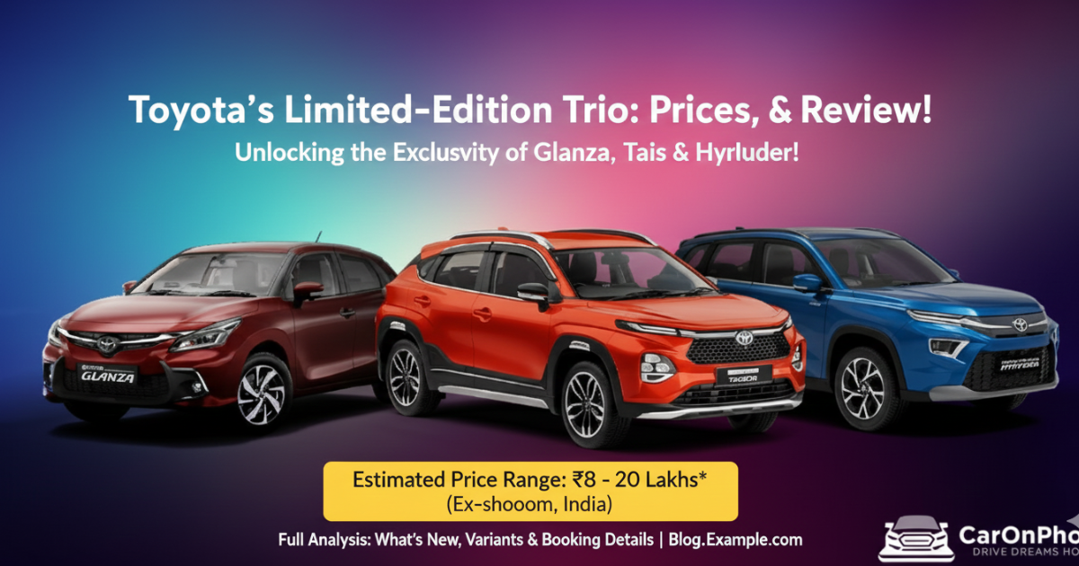 Toyota Cars Price in India