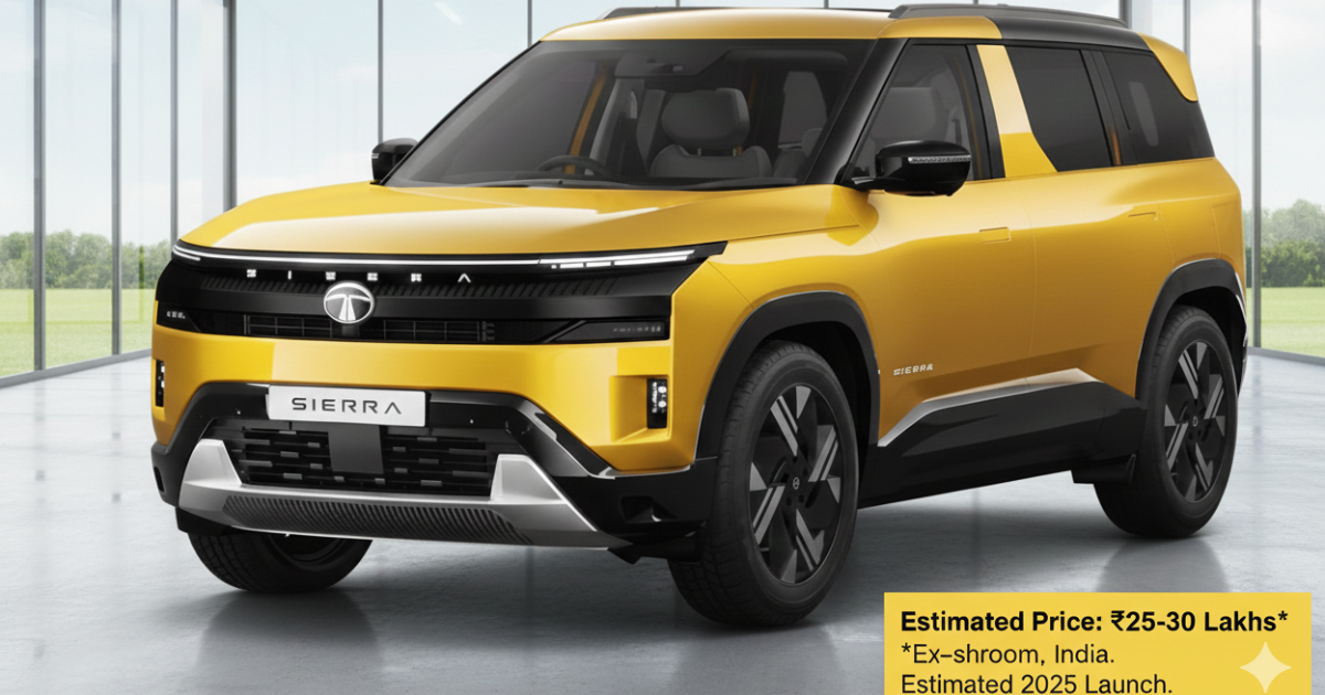 Tata Sierra EV On Road Price