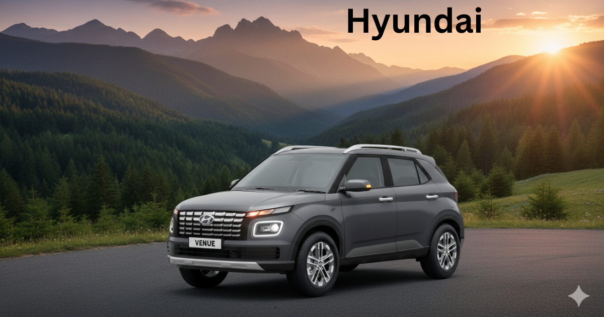 Hyundai SUV on road price